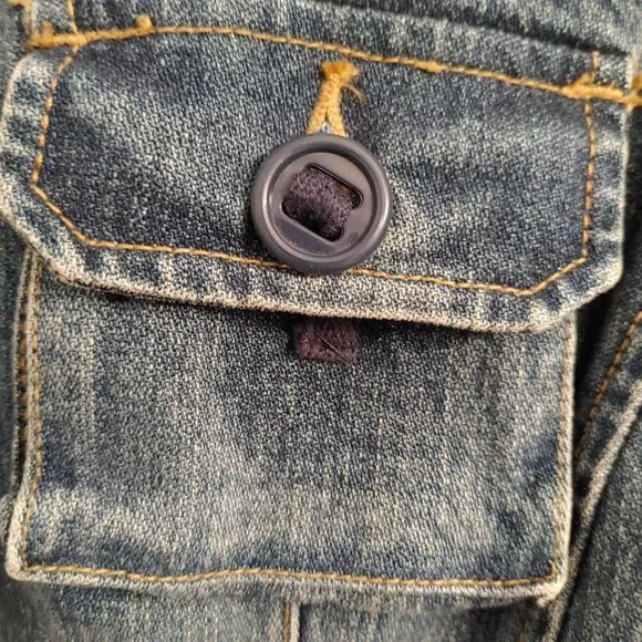 Zippered Denim Jacket - Picture 3 of 6